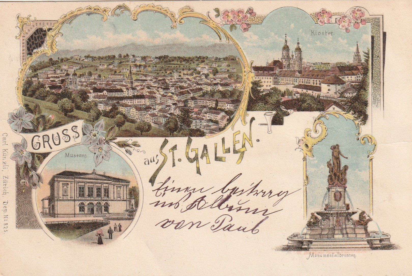 Ansichtskarten: St. Gallen Litho – Gebraucht aus Rorschacherberg von fratovi2