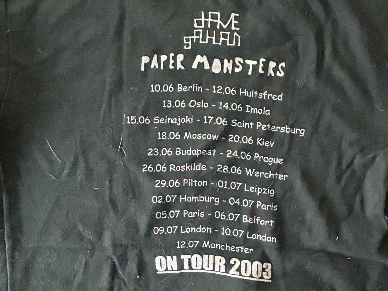 T-shirt: Depeche Mode  DG Shirt 2003 – Usato da Paradiso venduto da dep_qf5s 1