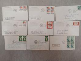 Briefmarken Ersttagsbriefe Sammlung USA ab 1963 (20 Stk.)