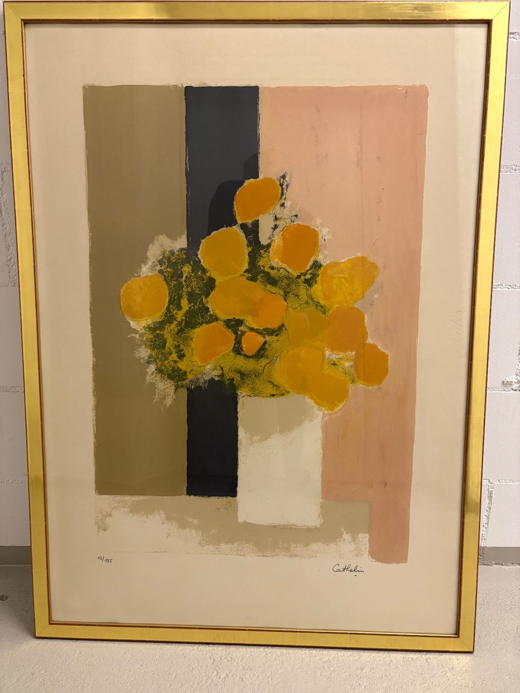 Grafica & Litografie: Bernard Cathelin Farblithographie -un bouquet de fleurs- – Usato da Wettswil venduto da Roleste