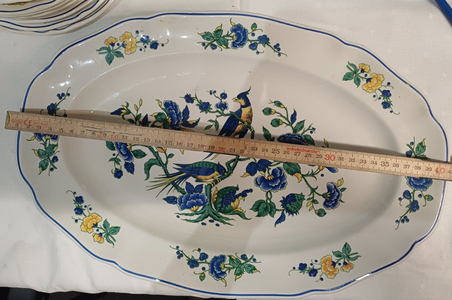 Villeroy & Boch Piatti di portata: Villeroy Boch Phönix Blau Servierplatte Oval Platte – Usato da Ebikon venduto da Melbarb 1