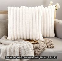 Kissenbezug Creme Grösse 45x45 cm 4 Stück neu