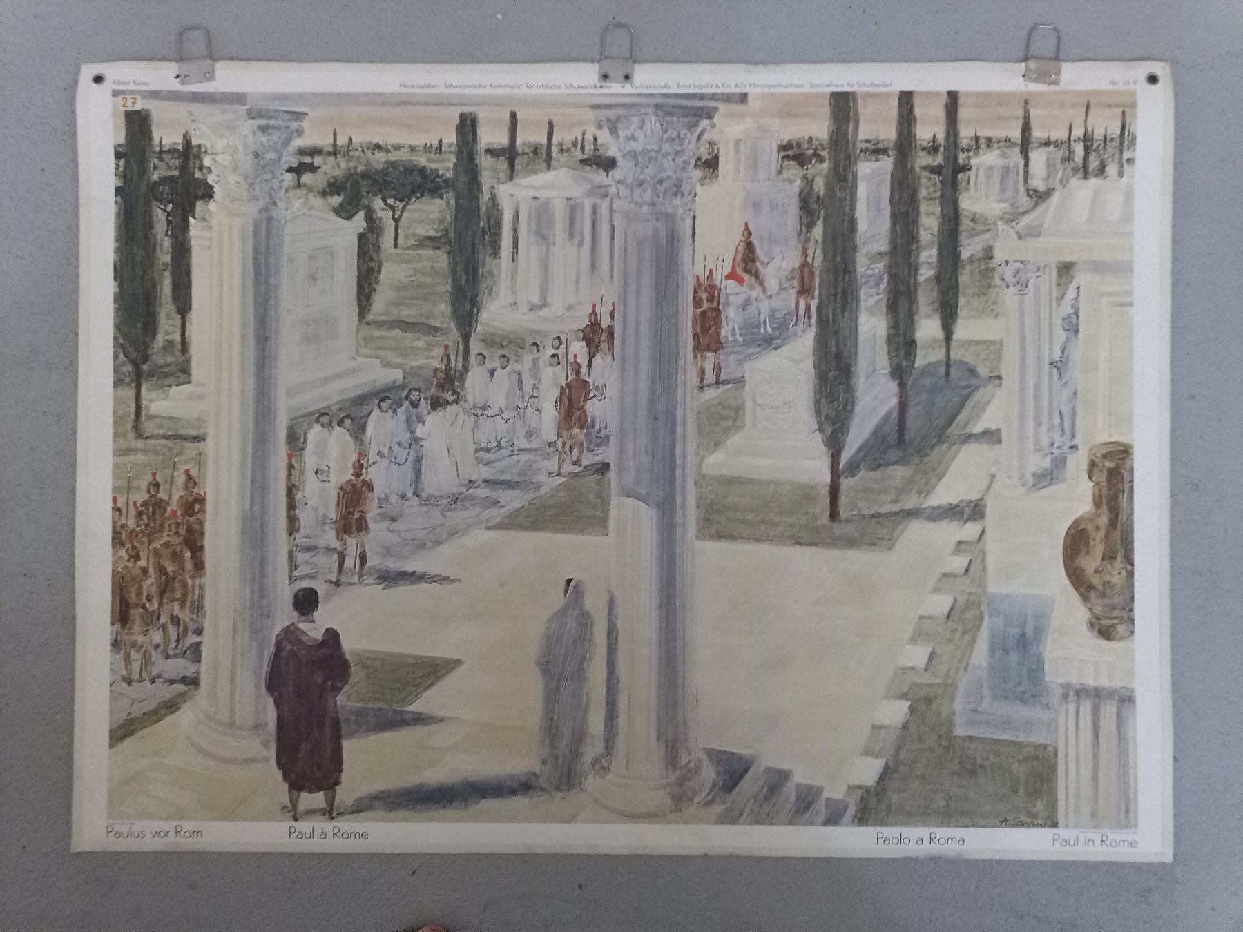 Posters & Illustrations: Schulwandbild 25B Paulus vor Rom – D'occasion à Zürich par danihell