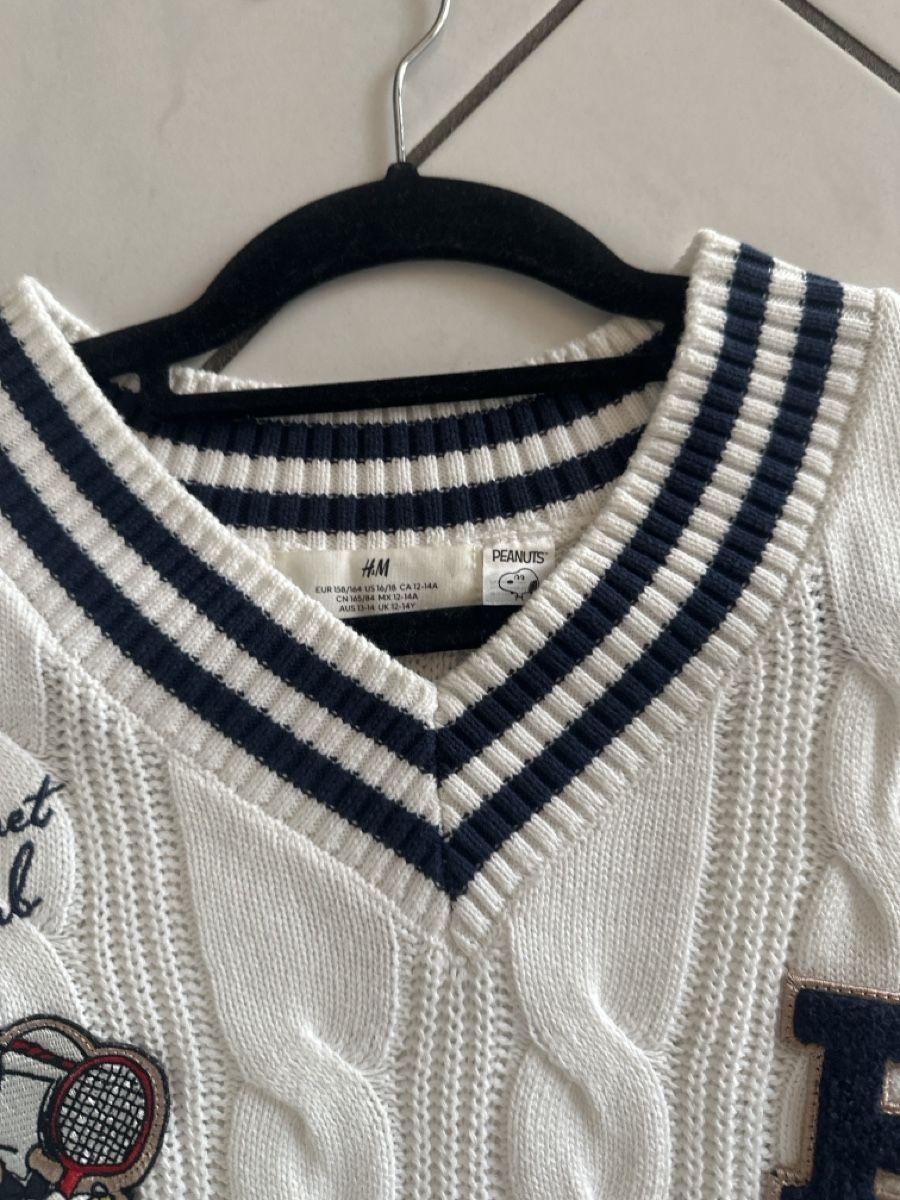 H&M Maglioni & Felpe: Strickpullover H&M Snoopy weiss Gr. 158-164 – Usato da Wileroltigen venduto da torro11 1