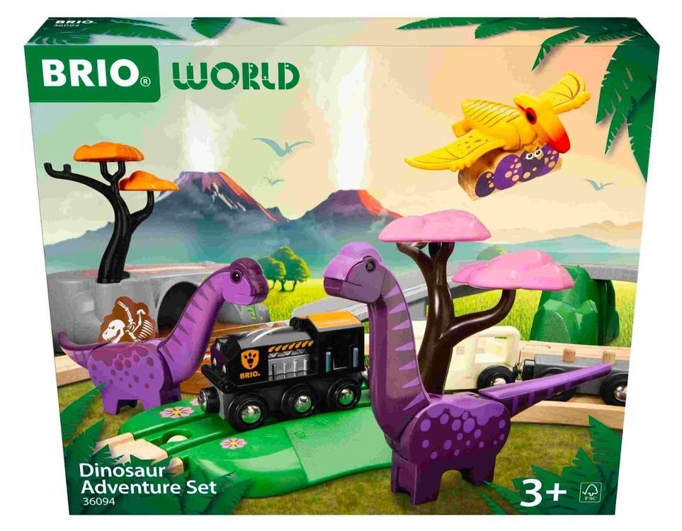 Brio Giocattoli: BRIO World 36094 - Dinosaurier Abenteuer-Set – Nuovo e nell'imballaggio originale da Oensingen venduto da CSCollectors