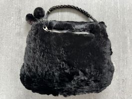 Eleganter, schwarzer Persianer Muff - Persianer - Vintage