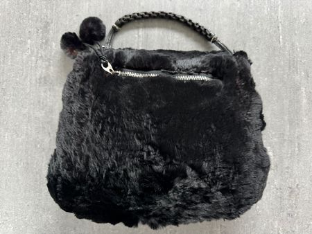Eleganter, schwarzer Persianer Muff - Persianer - Vintage