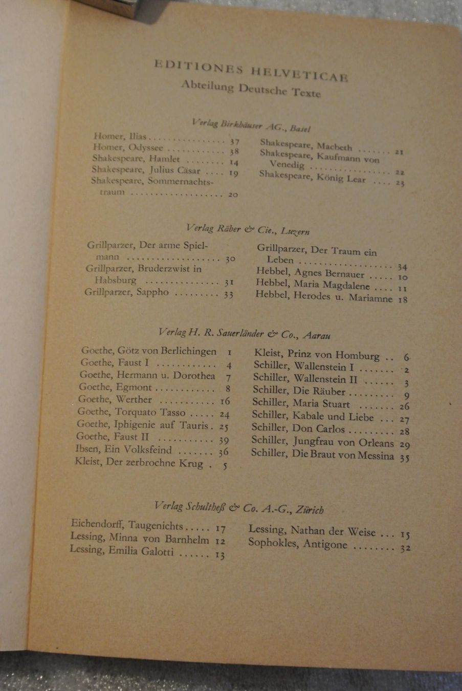 Libri: Lessing Nathan der Weise Editiones Helveticae Buch – Usato da Horgen venduto da Goros 3