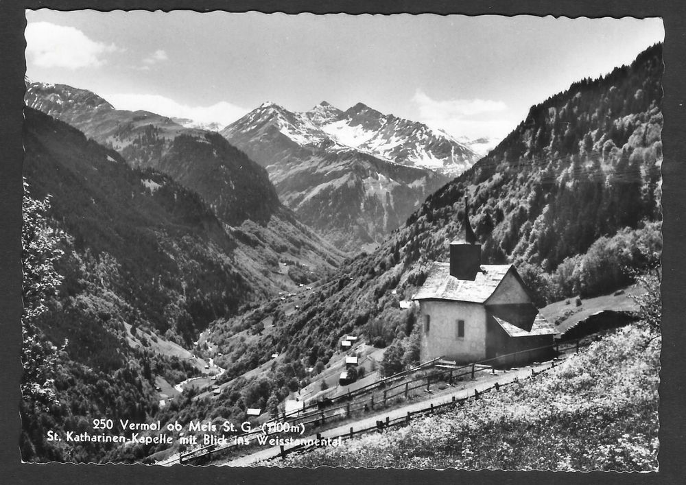 Vermol ob Mels St. Katharinen-Kapelle Blick Weisstannental (Gebraucht ...