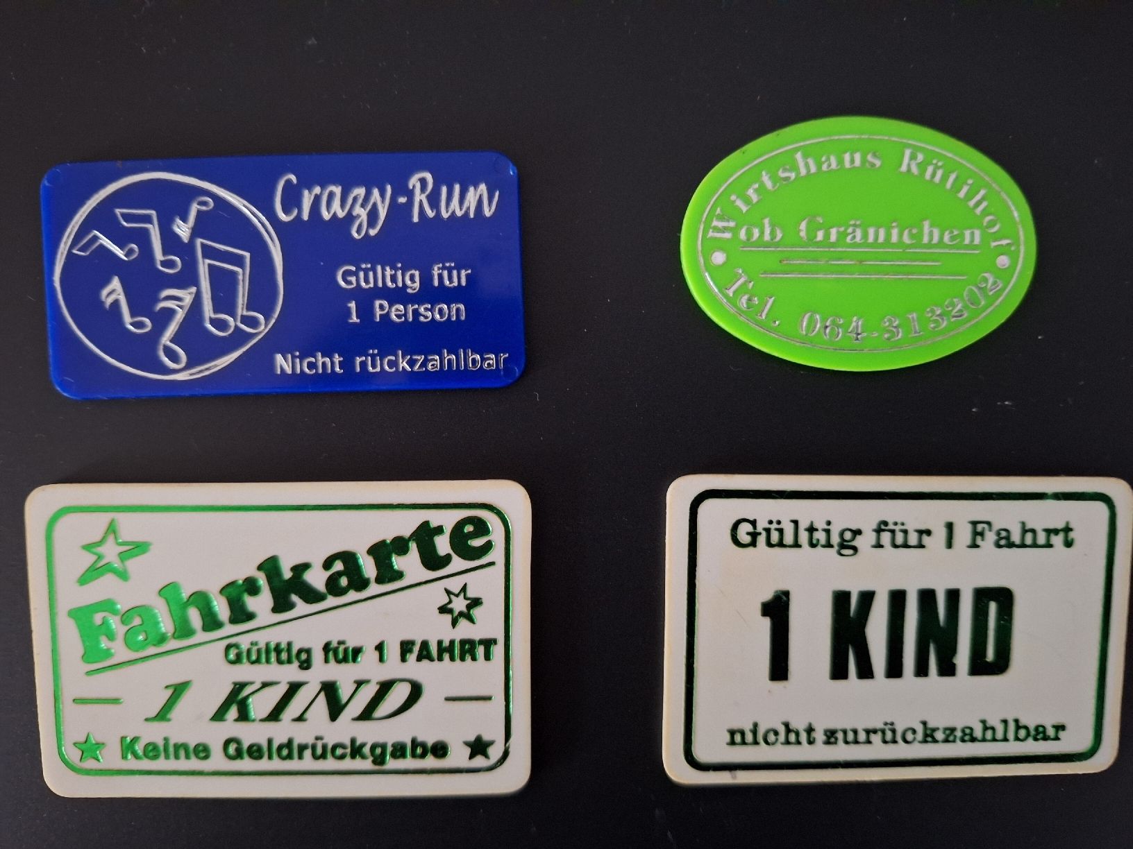 Altro per Eventi aziendali & Feste: Fahrchips Rummelplatz 4 Stck – Usato da Staufen venduto da Finoeggel 1