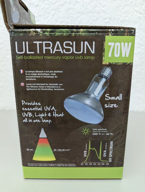 Terrarium UVB UVA Basking Lamp Ultra Sun 70w Kaufen auf Ricardo