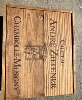 Leere Weinkiste aus Holz Chateau André Ziltener