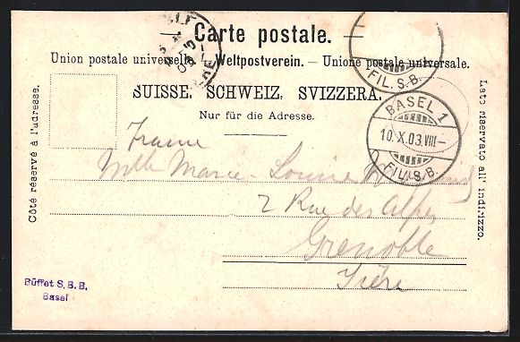 Cartes postales: AK Basel, Marktplatz mit Rathaus, 1903 – D'occasion à Berlin par bartko-reher 1