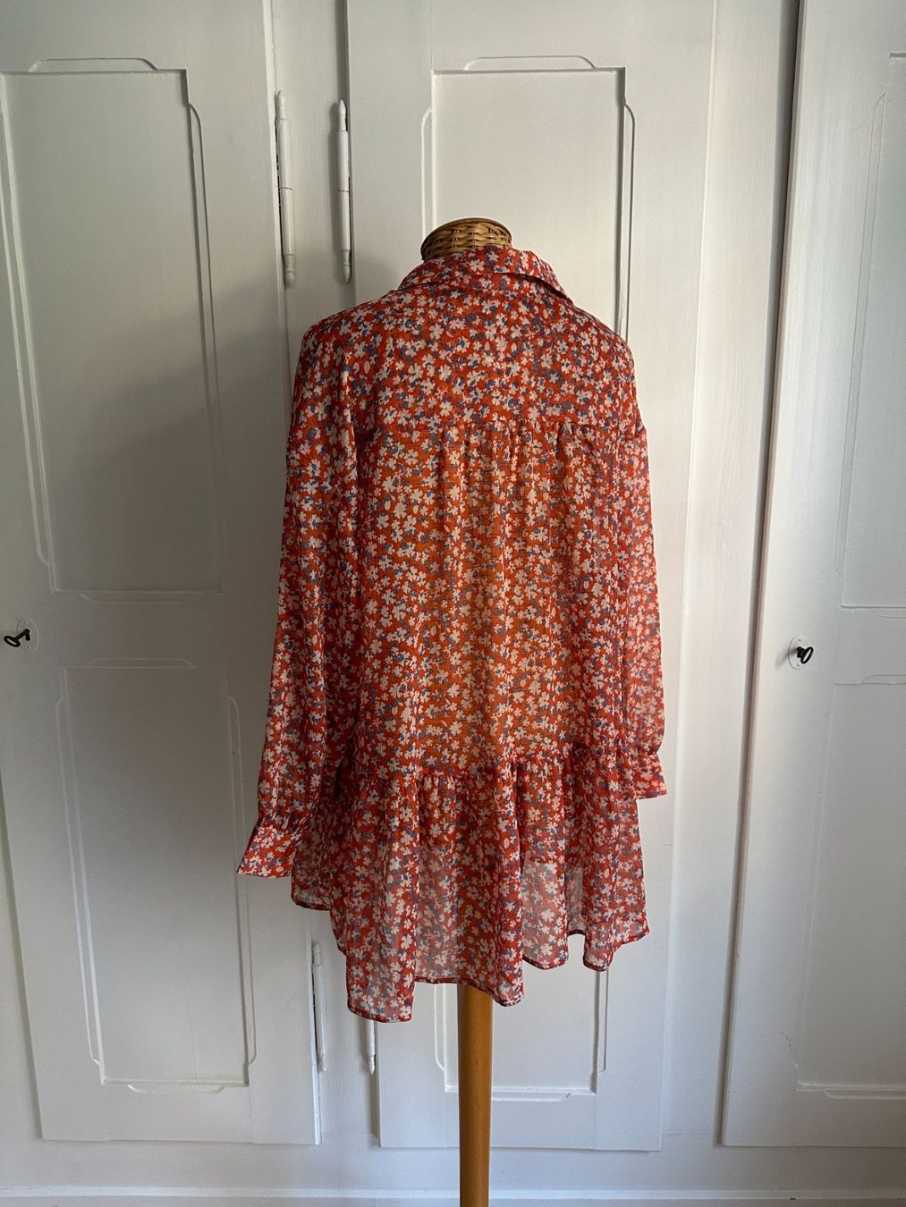 H&M Blusen: Chiffon Tunikabluse rot geblümt - 34 – Gebraucht aus Zürich von Diazaio 2