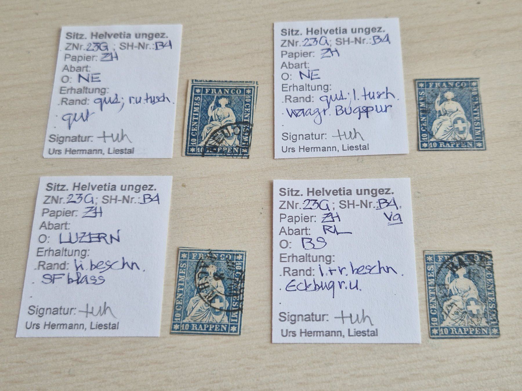 Tous les timbres: Strubel 4 St., signiert, ab 1.- – D'occasion à Burgdorf par Glossy01