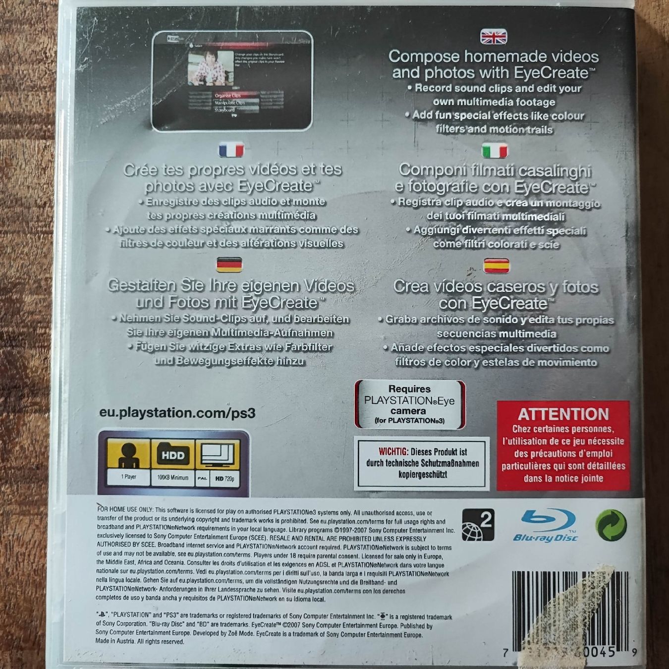 Sony Giochi: Playstation 3 EyeCreate  – Usato da Dübendorf venduto da kb86_MOVIE 1