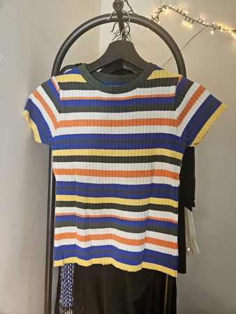 Kurzarm-Shirt, Grösse M, gestreift