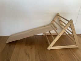 Montessori Kletterdreieck mit Rutsche/Hühnerleiter 