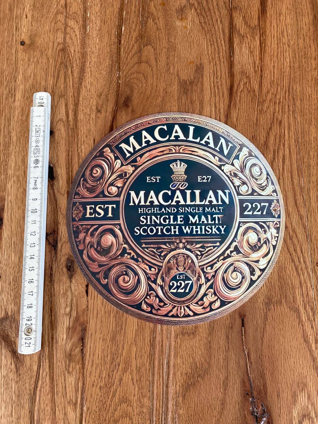 Macallan Bevande alcoliche: Macallan Single Malt Whisky - Schönes Blechschild - neu!!! – Nuovo e nell'imballaggio originale da Bremgarten AG venduto da Eurotiz 2