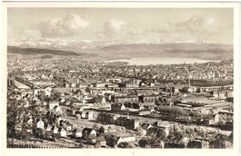 ZÜRICH und die Alpen - Generalansicht (im Sommer) ca. 1925