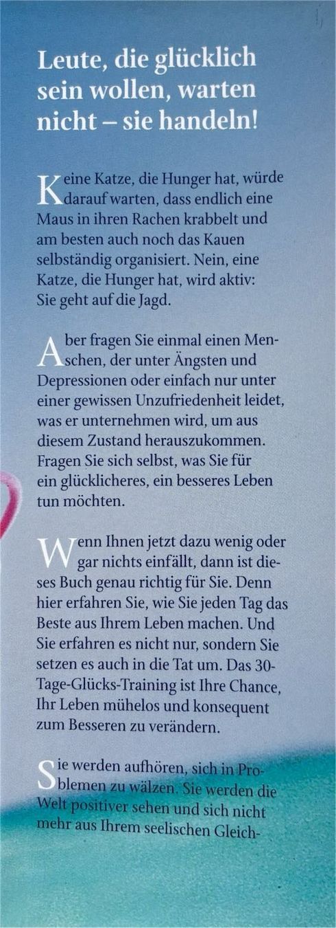 Libri: Das 30-Tage-Glücks-Training – Nuovo (secondo la descrizione) da Sarnen venduto da Livres 1