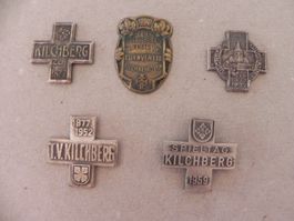 Medaille 5 Sport Abzeichen Brosche Kilchberg ZH 1921 -1959