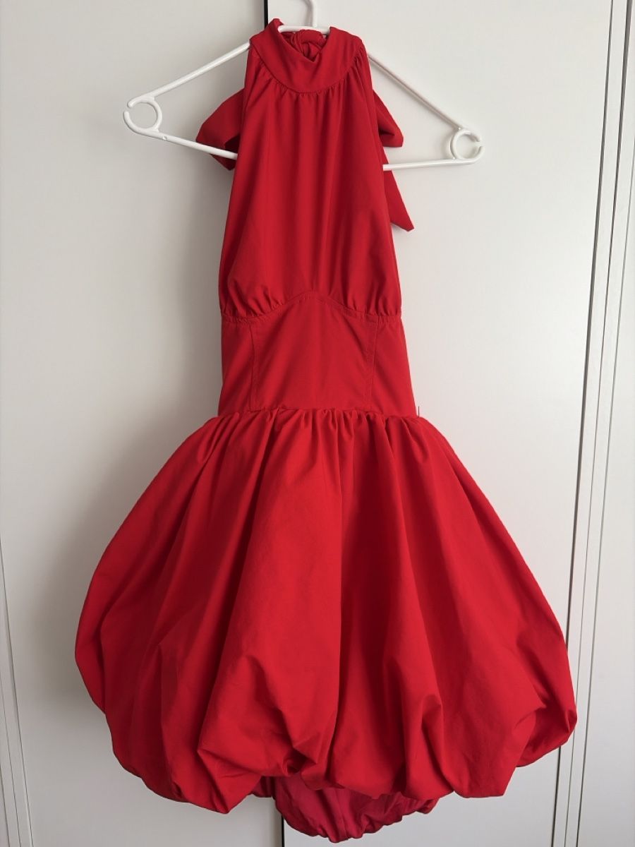 Vestiti: Robe rouge style bulle, dos nu avec noeux – Nuovo (secondo la descrizione) da Renens VD venduto da sar_bwz5