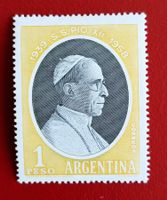 ARGENTINA ARGENTINIEN VATIKAN PAPST PIUS XII 1958**