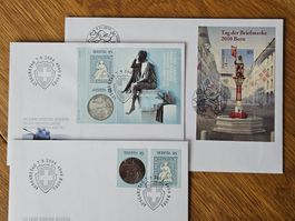 3 FDC Blocks / Ausschnitte für 3.--