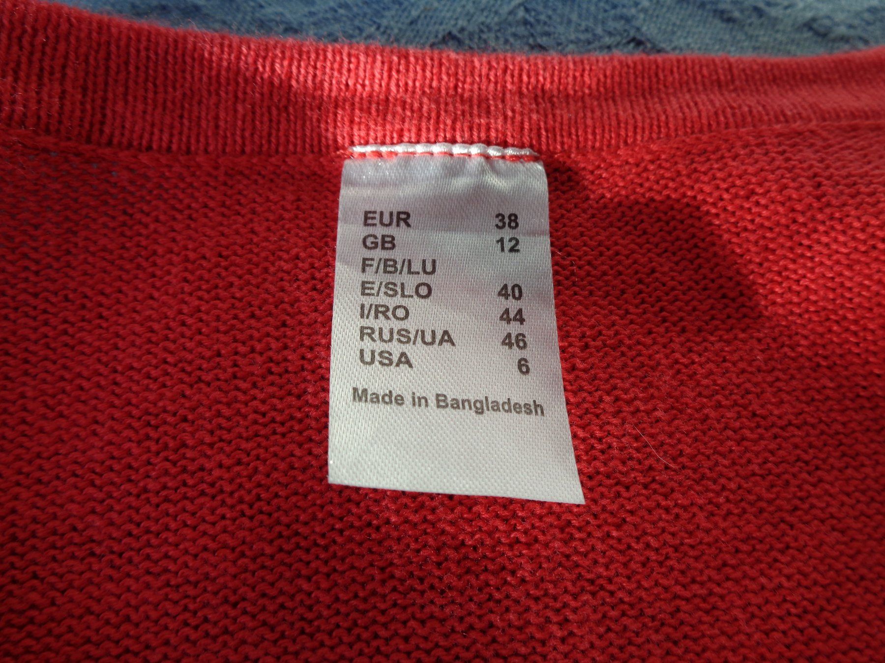 Giacche: Leichte Strickjacke, rot, Gr. 38, Baumwolle, NEU! – Nuovo (secondo la descrizione) da Wiesendangen venduto da Gullfoss 7