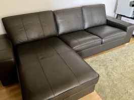 KIVIK 3er-Sofa, mit Récamiere/Grann/Bomstad dunkelbraun