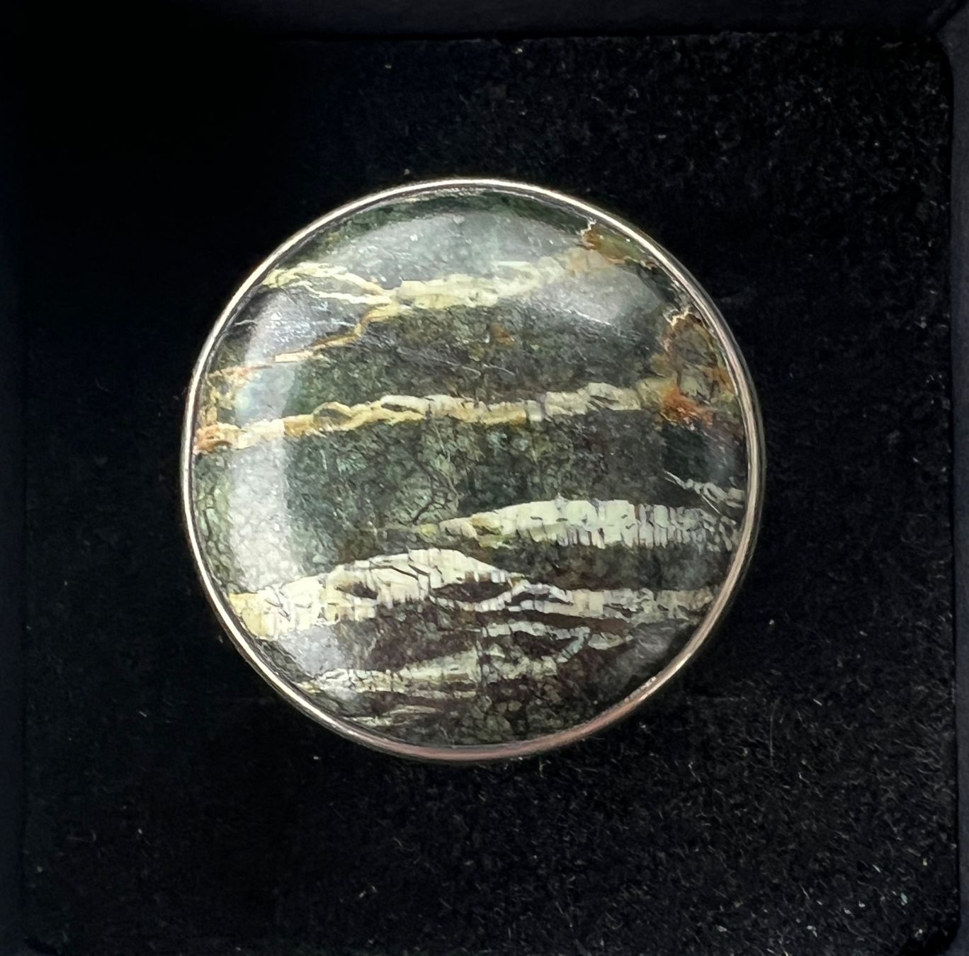 Anelli: Ring aus Silber mit Zebra Jasper – Nuovo e nell'imballaggio originale da Münsingen venduto da Krone75
