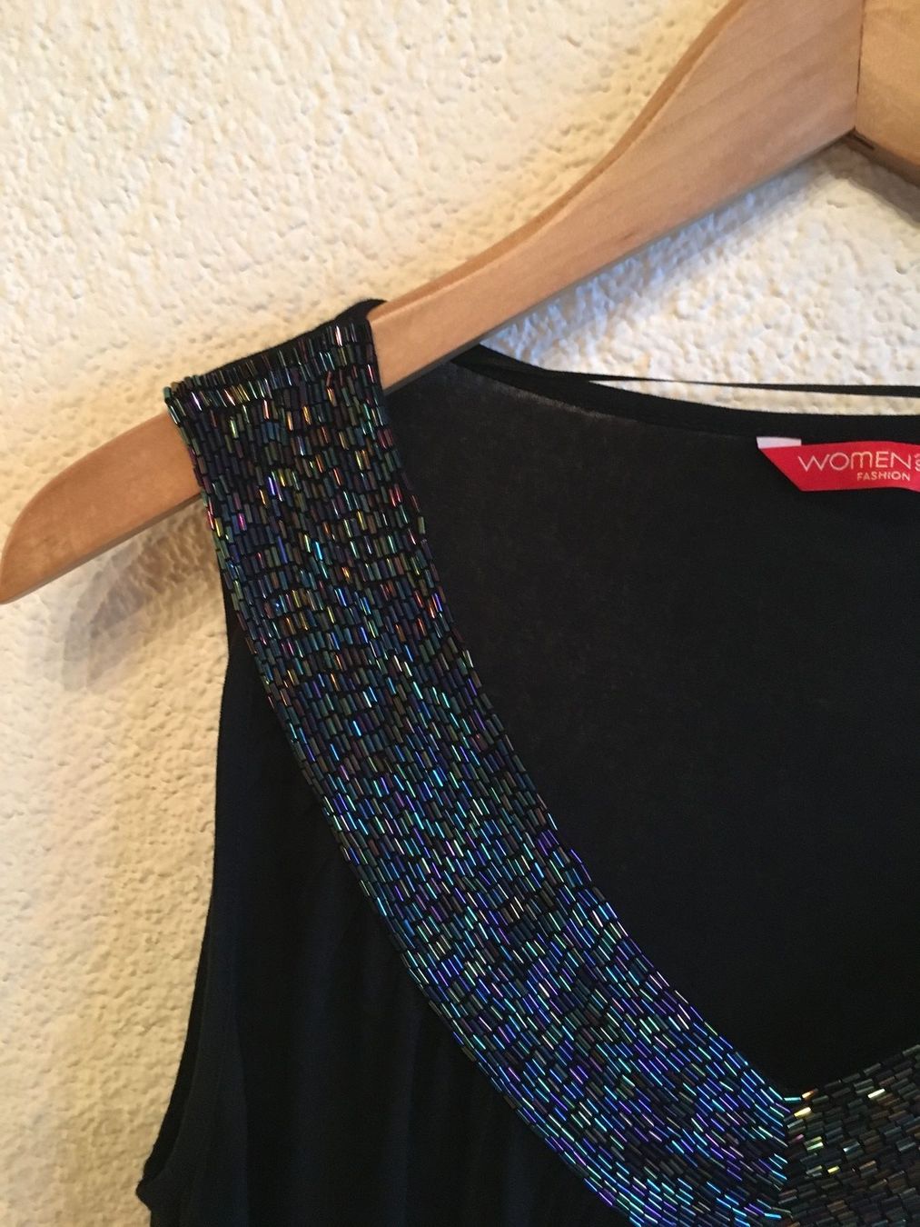 Top: Longtop, schwarz mit Glittzerkragen, Gr. S – Usato da Arni AG venduto da Mimo007 1