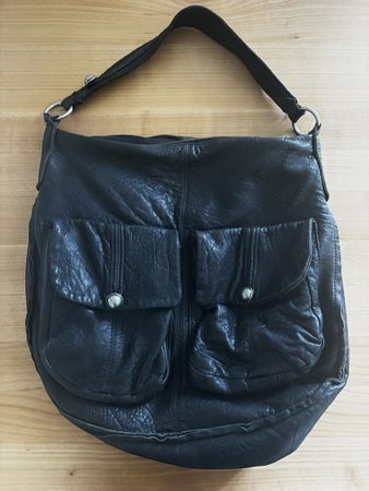 Ledertasche schwarz