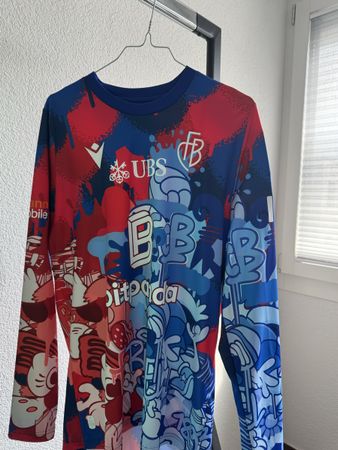 FC Basel Match Issued Fasnachts Trikot Soticek