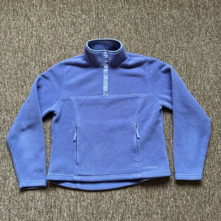 LL Bean Fleece Jacke Pullover Grösse S Blau Damen