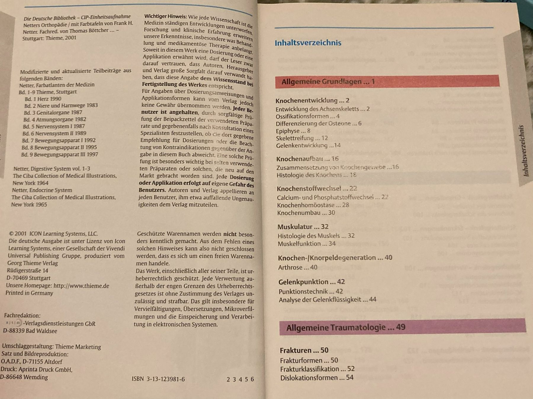 Libri: Netters Orthopädie – Usato da Niederscherli venduto da ypsilon315 1