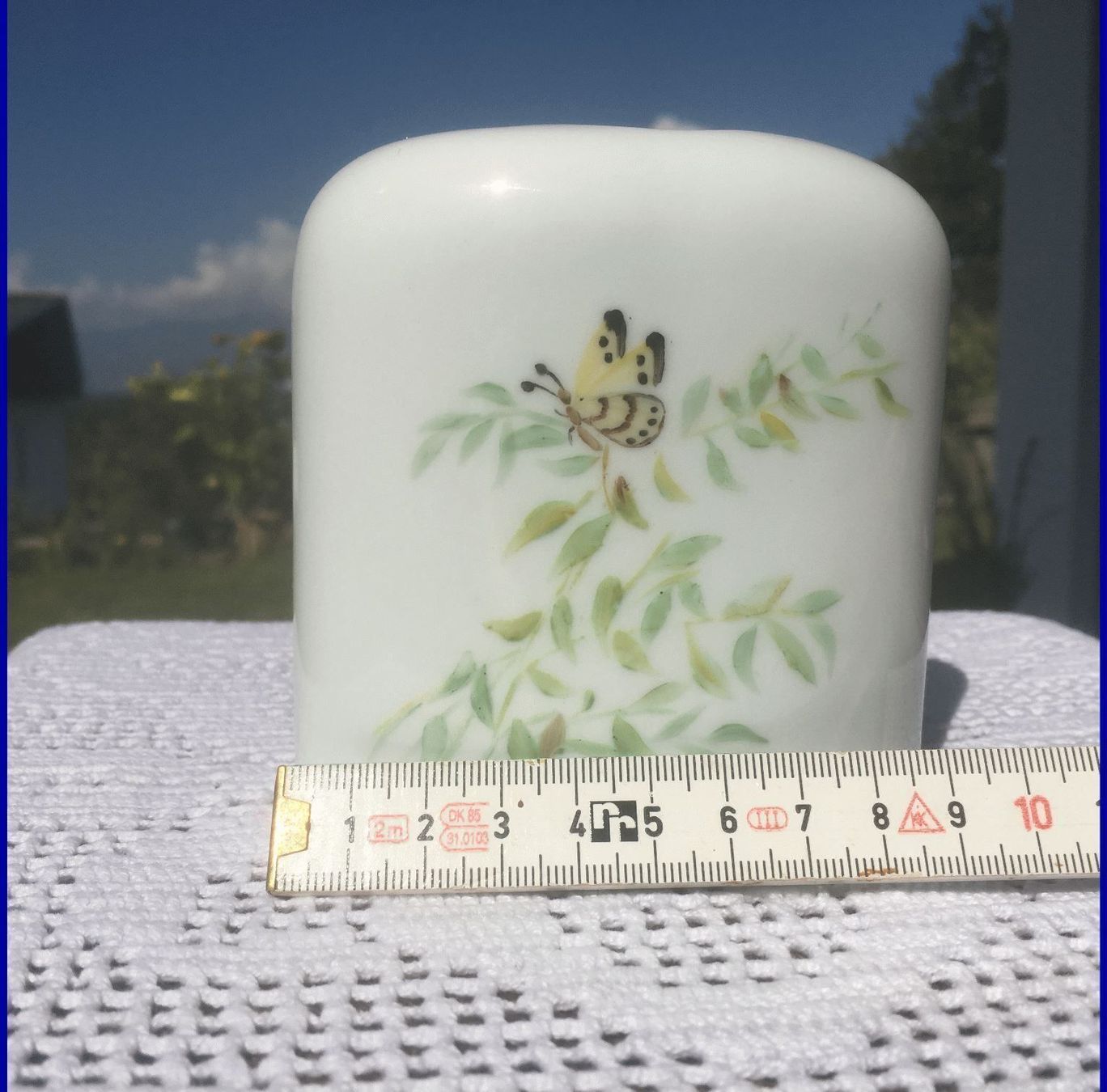 Vasi & Recipienti: BLUMENVASE  HANDBEMALT  VASE  SCHMETTERLING – Usato da Subingen venduto da ArtBead 6