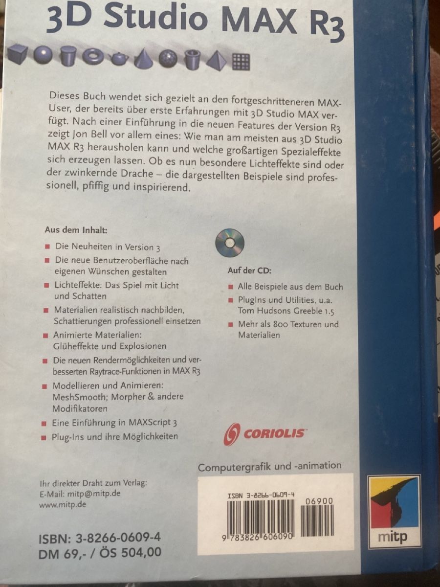 Bücher: 3D Studio MAX R 3, m. CD-ROM – Neu (gemäss Beschreibung) aus Baden von swiss-alps 1