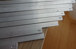 Alu-Stäbe, 24 Stk, 123 - 744 x 7.5 x 1.5mm