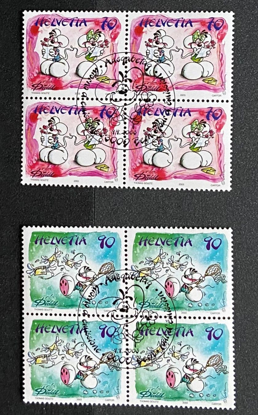 Alle Briefmarken: ET Freimarke   4er Blocks 2002 / 2003 – Gebraucht aus Böckten von Hansi36 6