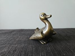Bronzefigur Ente