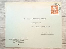 TR66 Enveloppe + Timbre Suisse 1932