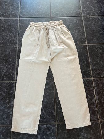 Leinen-Hosen beige Grösse M neu