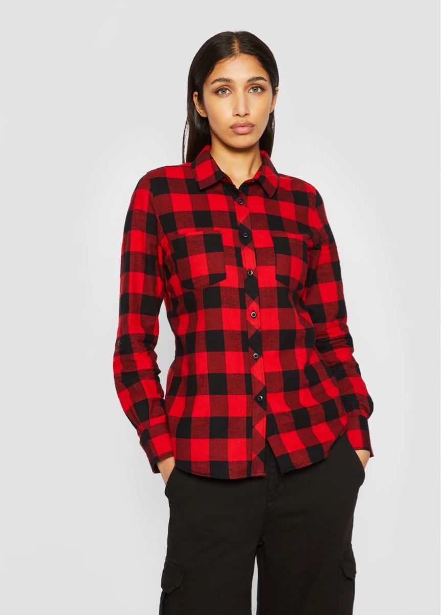 Camicette: Rote Damen Flanellbluse – Usato da Luzern venduto da Fledermaus82 1