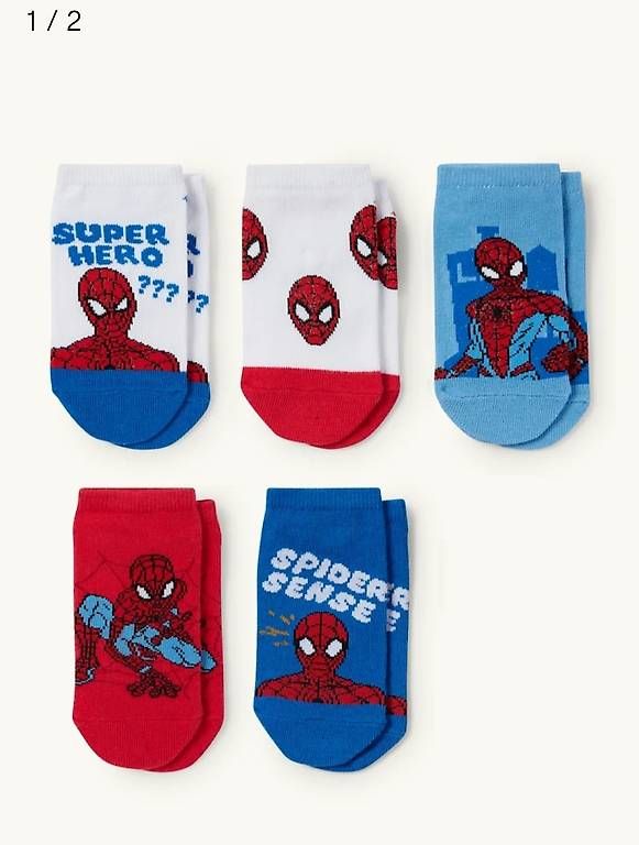 Calze per bambini: Spiderman Socken kurzer Schaft Gr. 31-33 – Usato da Langendorf venduto da RE17 2