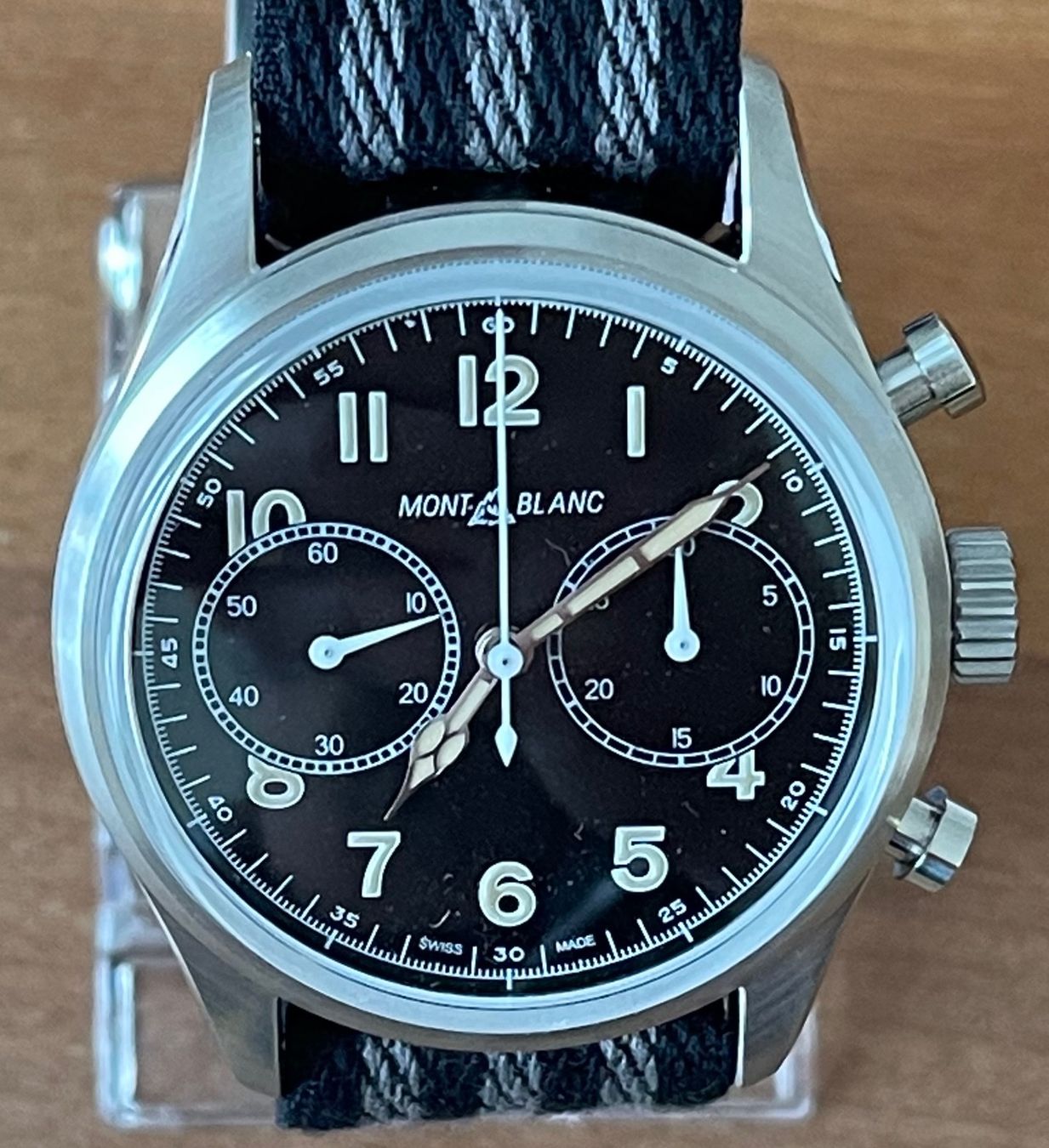 Montblanc Orologi: Montblanc 1858 Automatic Chronograph Ref 117835 VP 4200.- – Nuovo e nell'imballaggio originale da Embrach venduto da Canderau