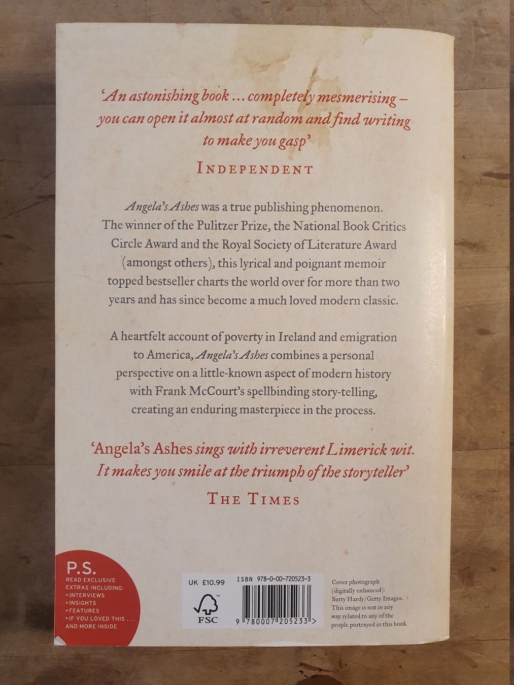 Libri: Angelas Ashes Frank McCourt – Usato da Zürich venduto da loosebone 1