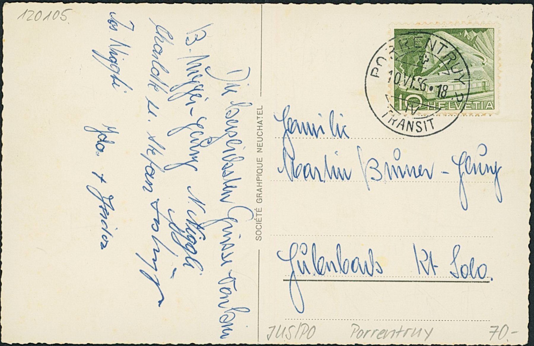 Cartoline postali: JUS Porrentruy – Usato da Schindellegi venduto da Jonathan77 1