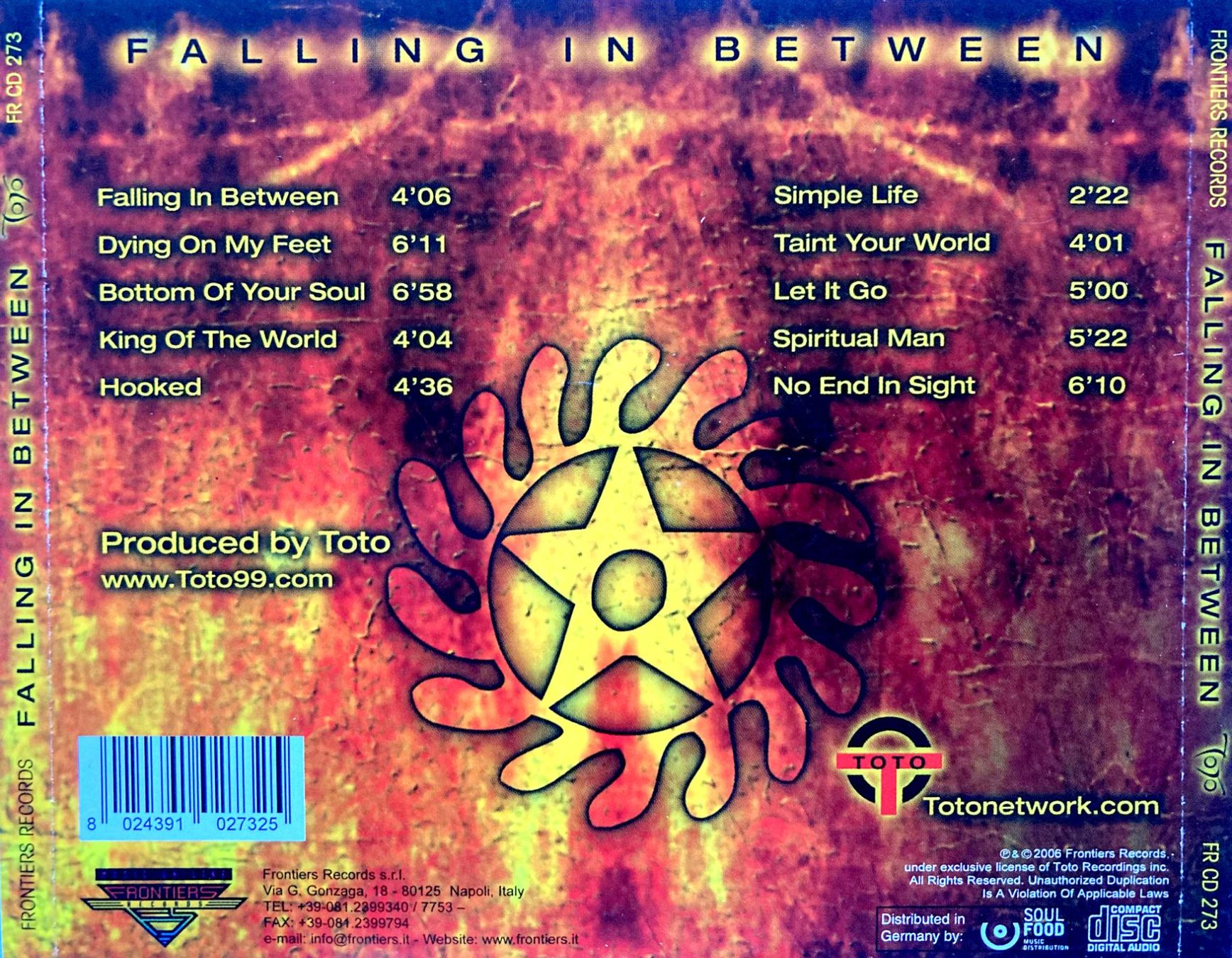 CD: TOTO - FALLING IN BETWEEN – Usato da Bottens venduto da hotter-than-hell 1